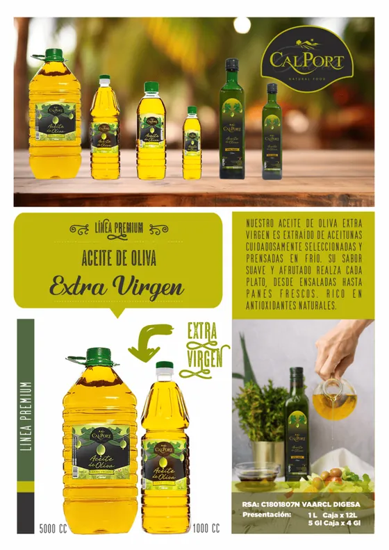 Ficha técnica del aceite de oliva extra virgen